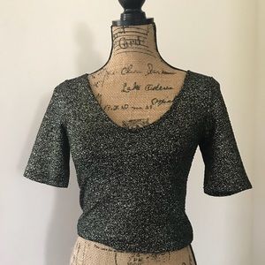 Fashion black with gold blouse